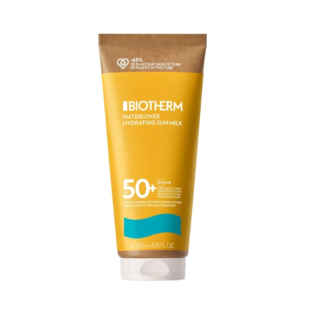 Biotherm, Waterlover Sun Cream, Sun Milk Against UVA and UVB Rays, Waterproof, No White Marks, Eco-Tested, Enriched with Plankton of Life, 200 ml - Image 1