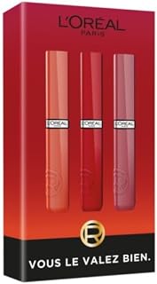 L'Oréal Paris - Laque à Lèvres Liquide Effet Vinyle - Couleur Intense & Fini Brillant - 16h* de Brillance Laquée Inarrêtable - Sans Transfert - Infaillible Laque Resistance - Coffret Trio - Image 1
