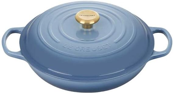 Le Creuset Chambray 21180304344441 Signature Enamelled Cast Iron Stewpot, Round, Ø 30 cm, 3.2 L, 5.5 kg - Image 1