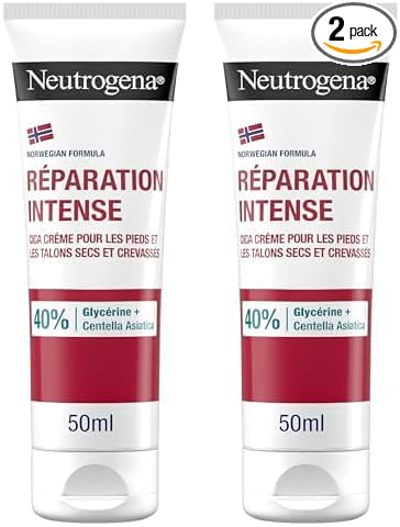 Neutrogena - Cracked Foot & Heel Cream Intense Repair Norwegian Formula (50 ml tube) - Moisturizing cream with 40% glycerin + Centella Asiatica - Cica foot repair cream - Image 1