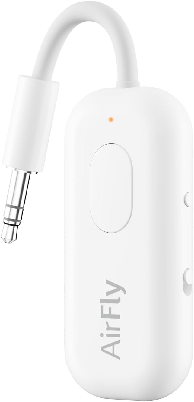 Twelve South AirFly Pro | Wireless Transmitter/Receiver with Audio Sharing up to 2 AirPod/Wireless Headphones to Any Audio Jack for Airplane, Car, Gym or Home - Image 1