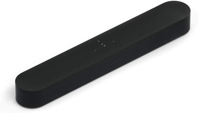 Sonos Beam TV Soundbar - Compact and Smart - Built-in Google Assistant and Amazon Alexa - Air Play 2 - Home Theater - WiFi Multiroom - Streaming Music in All Rooms - Black - Image 1