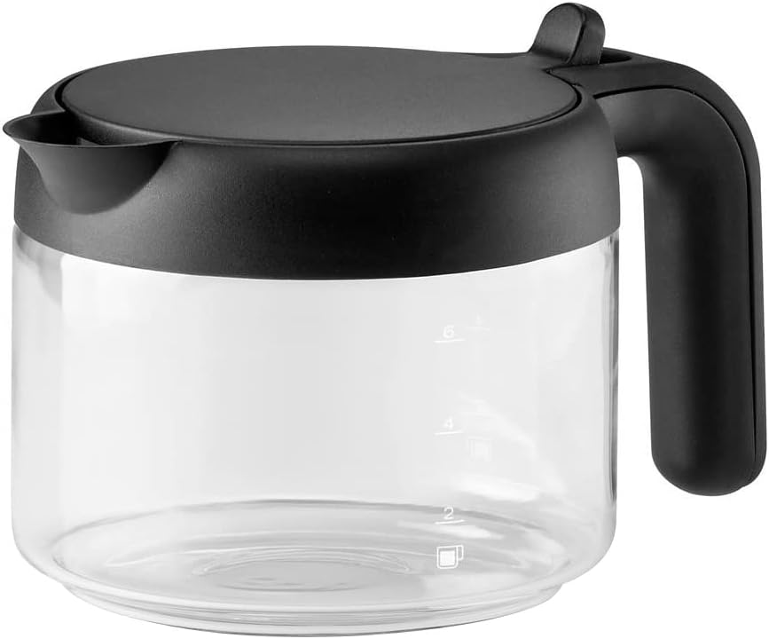 De'Longhi Pot à Café, Cafetière en Verre pour Machines à Café en Grains, avec Couvercle en Plastique, Facile à Manipuler et à Transporter, DLSC021, Capacité 750ml, Noir - Image 1