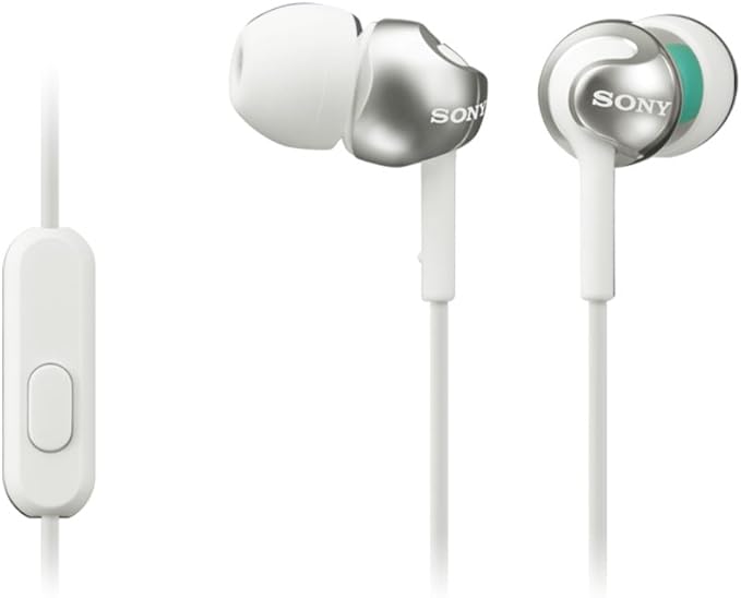 Sony MDR-EX110APW In-ear Earphones with Microphone - White - Image 1