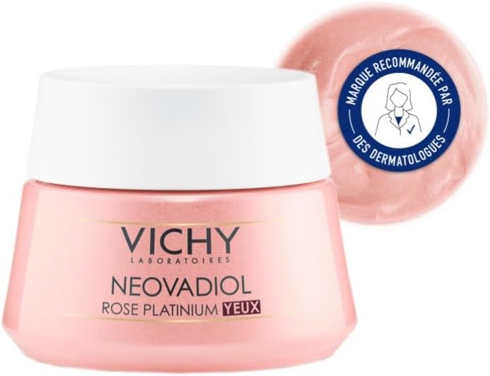 Vichy, Neovadiol, Rose Platinium Yeux, Soin Contour des Yeux Anti-Âge, Anti-Poches et Anti-Rides, Crème Nourrissante et Énergisante, Peaux Matures et Ternes, 15 ml - Image 1