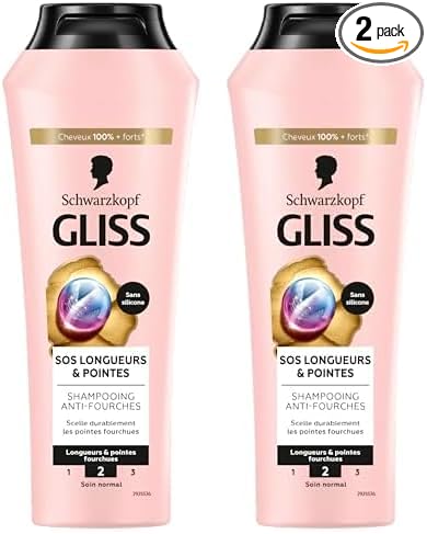 Schwarzkopf - Gliss - Shampoo SOS Length & Ends - Anti-split ends - Repairs & strengthens hair fibre - For Split Ends and Lengths - 91% Natural Ingredients - 250ml - Image 1