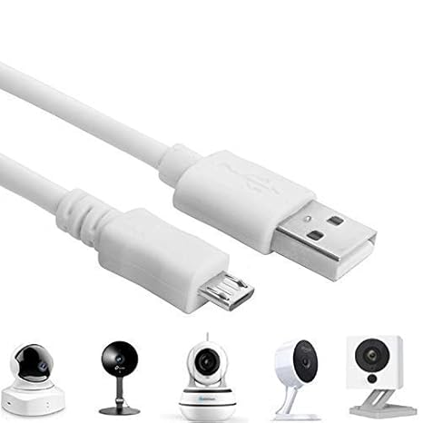 USB Cable for Wyzecam, Wyzecam Pan, YI Camera, Nestcam Indoor, Digital, Kasacam Indoor, USB to Micro Security Camera Charging Cable (3m) - Image 1