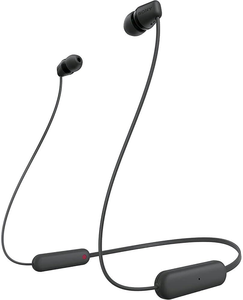 Sony WI C100 Écouteurs Intra-Auriculaires sans Fil Bluetooth avec Microphone intégré Noir Taille S (Reconditionné)