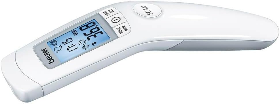 Beurer FT 90 Non-Contact Digital Infrared Thermometer/Baby Thermometer/Easy Forehead Measuring for Adults and Kids/Digital Display/with Battery, 1 Piece (Pack of 1) - Image 1