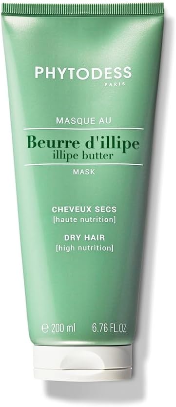 Masque au Beurre d'Illipe - Soin Cheveux Secs 200ml - Haute Nutrition, Réparation et Hydratation Intense - Image 1