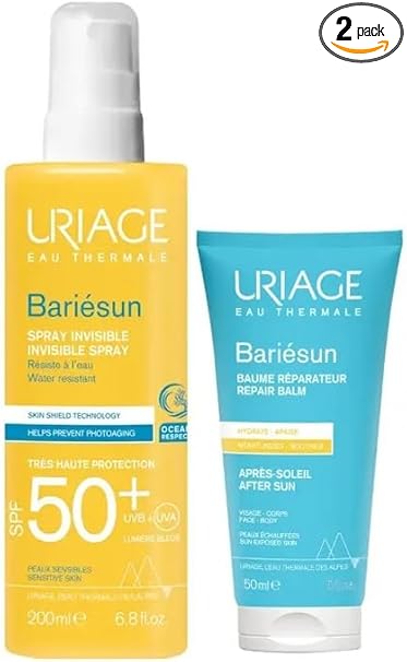 Invisible Uriage Spray SPF50+ 200ml with Free Repair Balm 50ml - Image 1