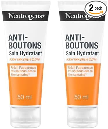 Neutrogena - Anti-Pimple Moisturizing Cream (50 ml tube) - Salicylic Acid Face Cream (0.5%) - Reduces the appearance of pimples from the 1st week* (Pack of 2) - Image 1