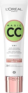 L'Oréal Paris Magic CC Crème SPF 11, anti-rougeurs et correcteur de couleur Vitamines B5 et E Formule hydratante légère adaptée au teint pour un fini éclatant - Image 1