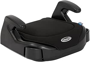 Graco Booster Basic R129 Car Seat Booster Seat without Backrest, Height 135 to 150 cm (Approx. 7 to 12 Years), Black, Black - Image 1