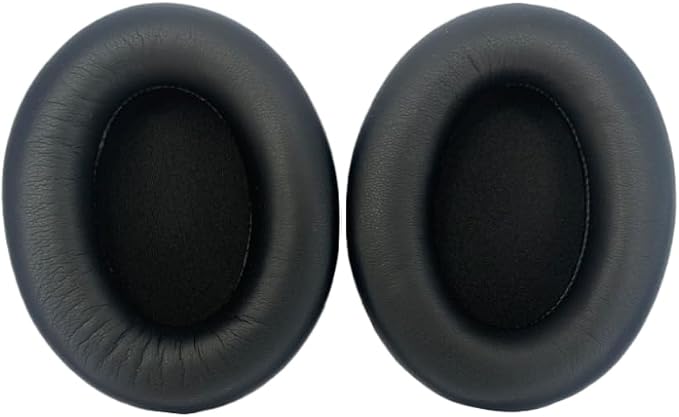 Ear Pads for Sony WH-1000XM3 Headset, Replacement Earpiece for Sony WH1000XM3 Headset, Soft Leather (Black) - Image 1