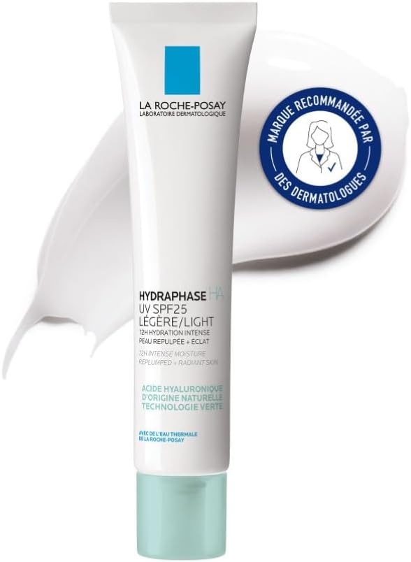La Roche-Posay, Hydraphase, Light Moisturizing Cream UV SPF25 Light, Moisturizes & Protects, Enriched with Hyaluronic Acid, For Sensitive & Dehydrated Skin, Normal to Combined, 40 ml - Image 1