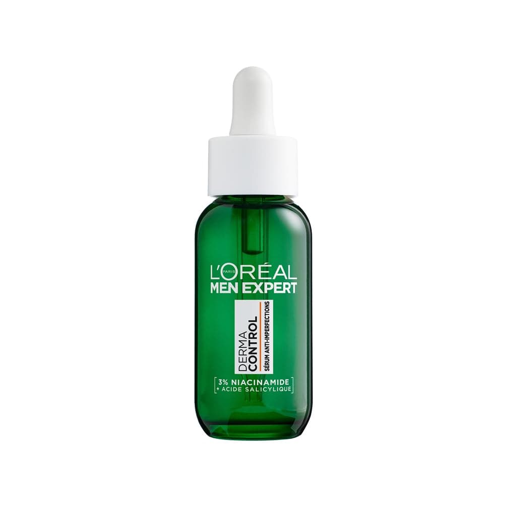 L'Oréal Men Expert - Sérum Anti-Imperfections - Élimine les Imperfections et Marques Post-Acné - Enrichi en Niacinamide et Acide Salicylique - Derma Control - 30 ml