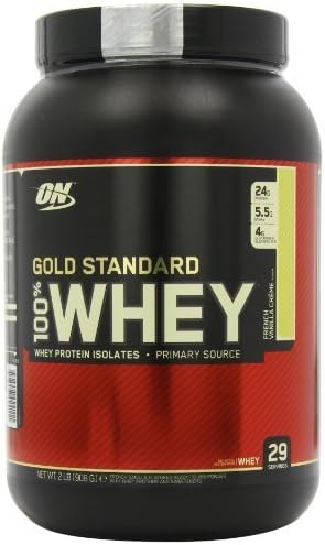 Optimum Nutrition 100% Whey Gold Standard, French Vanilla Creme, 2 Pounds by Optimum Nutrition (English Manual) - Image 1