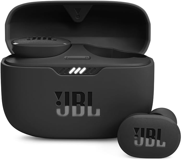JBL TWS Tune 130NC – Écouteurs intra-auriculaires sans fil, Bluetooth, Son Pure Bass JBL, étanche et avec réduction du bruit, jusqu'à 40 heures d'autonomie, en noir - Image 1
