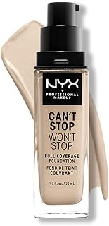 NYX Professional Makeup Fond de Teint Liquide Couvrant Tenue 24h Can't Stop Won't Stop Liquid Foundation, Waterproof, Fini Mat, Formule Vegan, Teinte : Fair (01.5) - Image 1