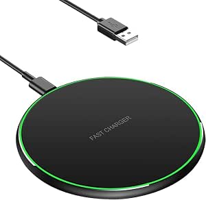 Fast Wireless Charger, Qi Induction Charger Compatible with iPhone 14/15/16/13/12/11/ Pro/XS, AirP0ds 2/3/Pro, Samsung Galaxy S24/S23 - Image 1