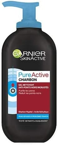 Garnier Gel nettoyant anti-points noirs incrustés - PureActive - Le flacon de 200 ml - Image 1