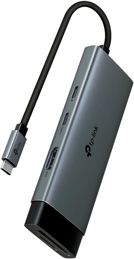 TP-Link UH7020C USB C Hub PD100W, 4K 60Hz HDMI, 1× USB C, 2× USB A, SD and microSD cards up to 200MB/s, Compatible with MacOS, Windows, Linux, iPad OS, iOS, Android, ChromeOS, Nintendo - Image 1
