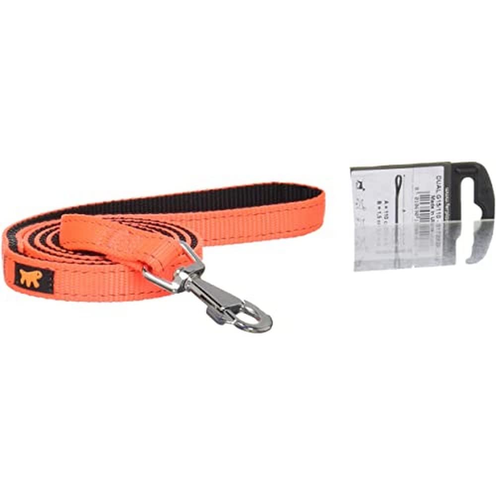 Ferplast Dual G15/110 Colours Dog Lead 15 mm x Length 110 cm Orange - Image 1