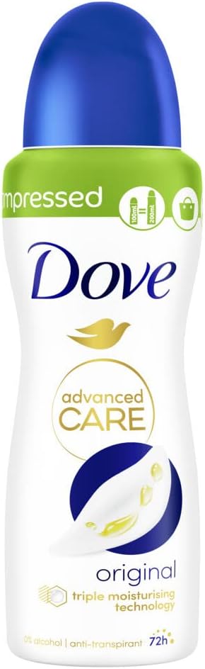 Dove Deodorant Spray Compressé Anti-Transpirant Advanced Care Ori - Le flacon de 100ml - Image 1