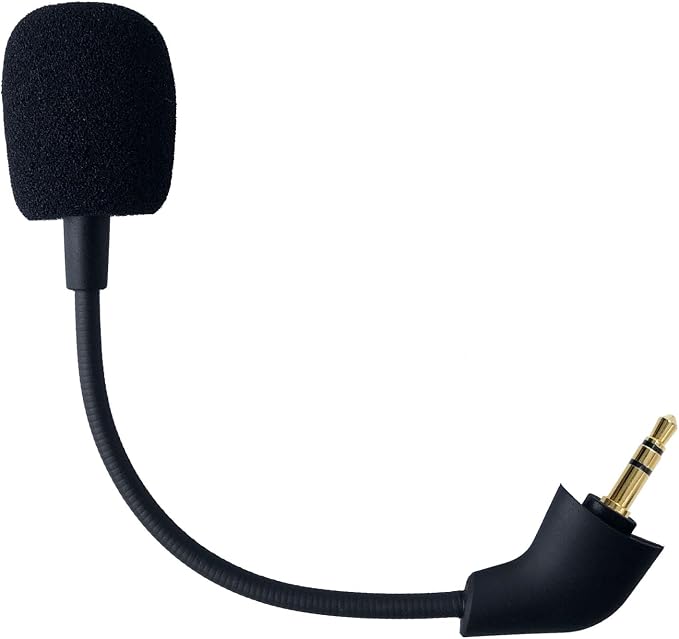 Kingston Replacement Noise Cancelling Microphone for HyperX Cloud 2 II Post-2022 Models Cloud Core Pro X Detachable Gaming Headset for PS4 Xbox One PC 3.5mm Jack 6.3" - Image 1