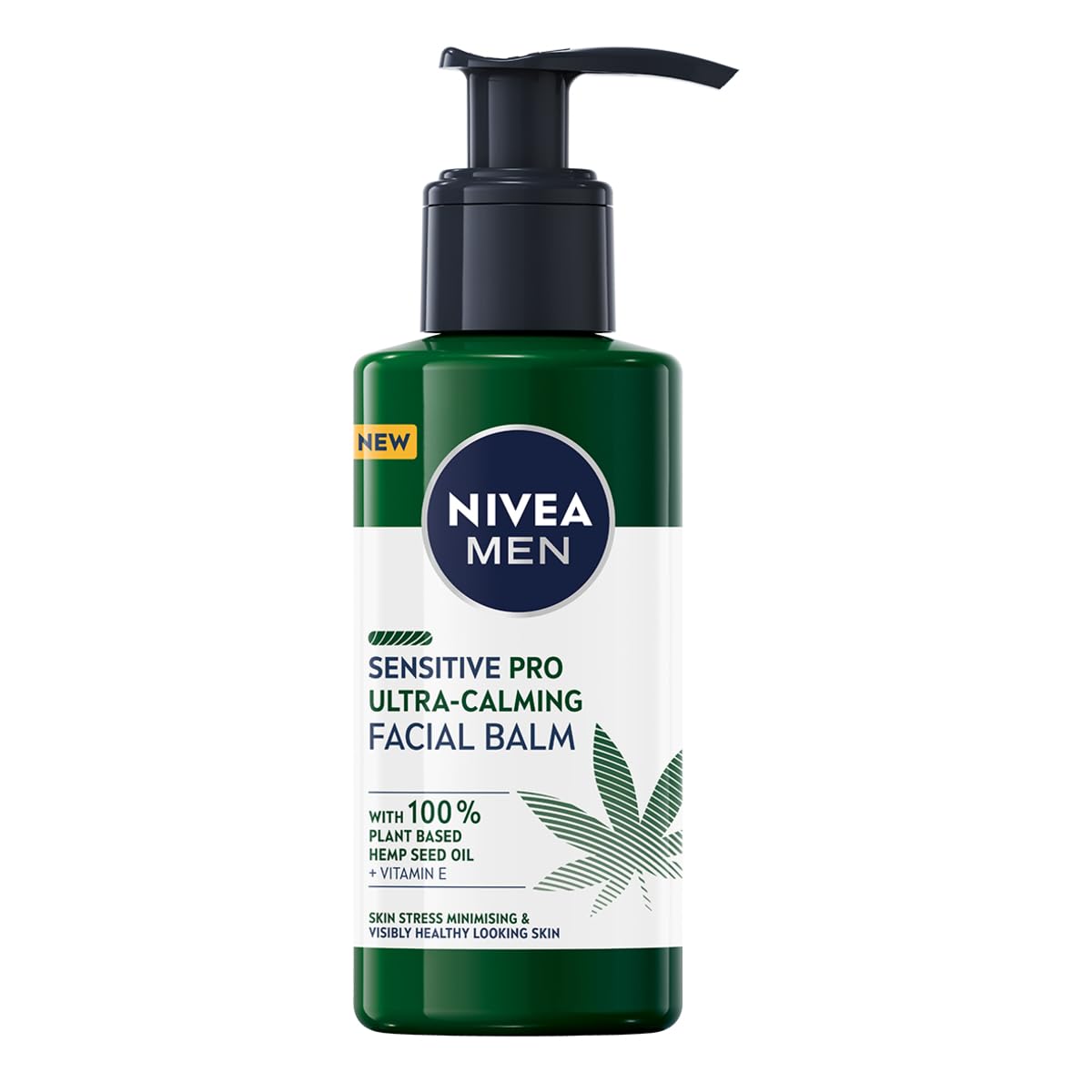 NIVEA MEN Sensitive Pro Ultra Soothing Face Balm (150ml), Aftershave Balm Enriched with Hemp Seed Oil and Vitamin E for Stress Minimizing Facial Care - Image 1