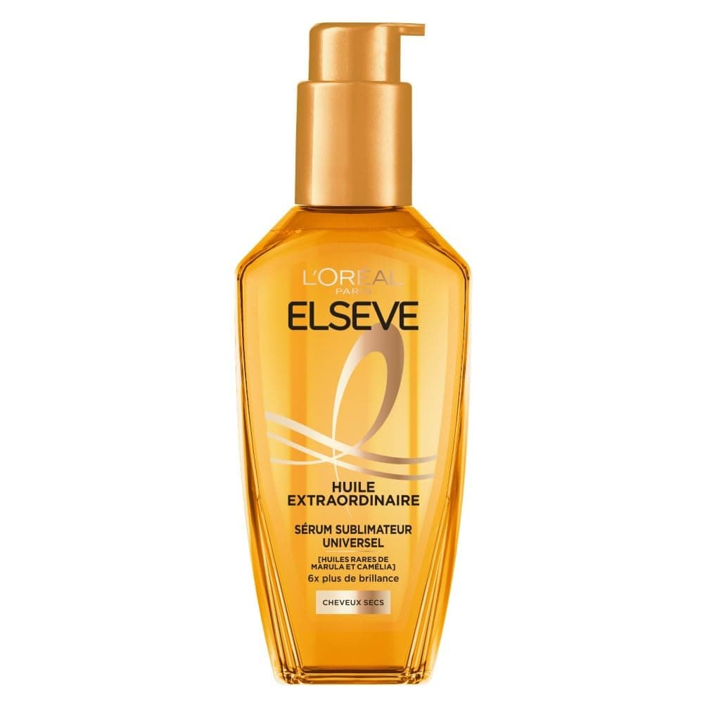 L'Oréal Paris - Elseve Extraordinary Oil - Multi-purpose Nourishing Universal Sublimating Treatment - No Rinse - Enriched with Rare Marula & Camellia Oils - All Dry Hair Types - 100 ml