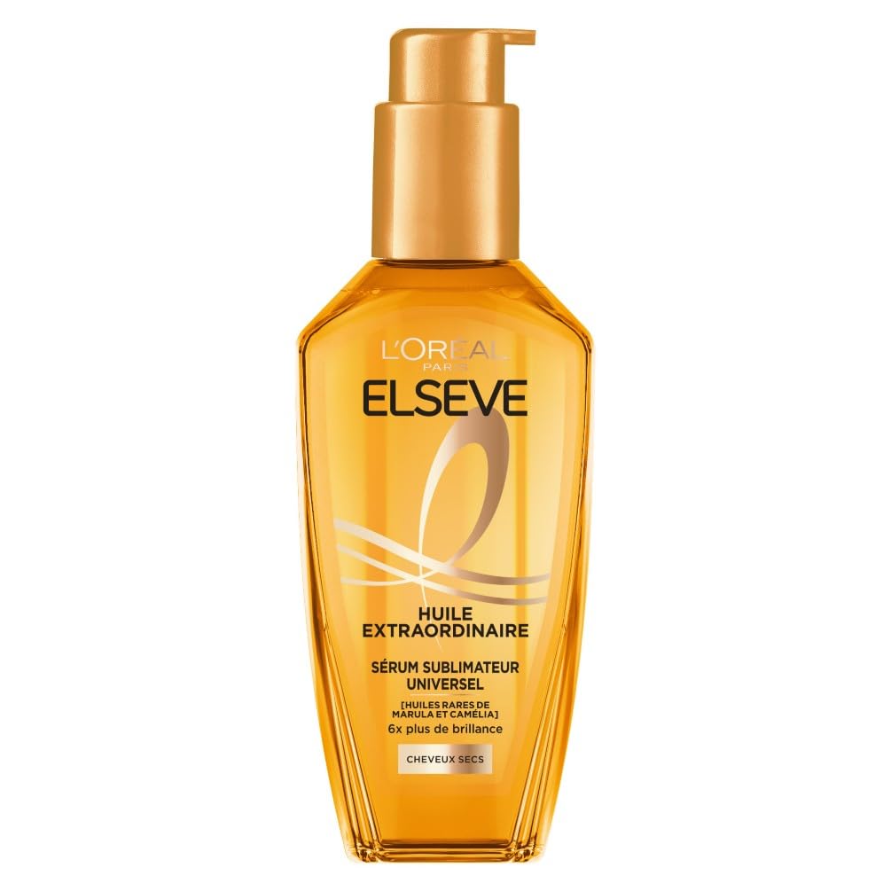 L'Oréal Paris - Elseve Extraordinary Oil - Multi-purpose Nourishing Universal Sublimating Treatment - No Rinse - Enriched with Rare Marula & Camellia Oils - All Dry Hair Types - 100 ml - Image 1