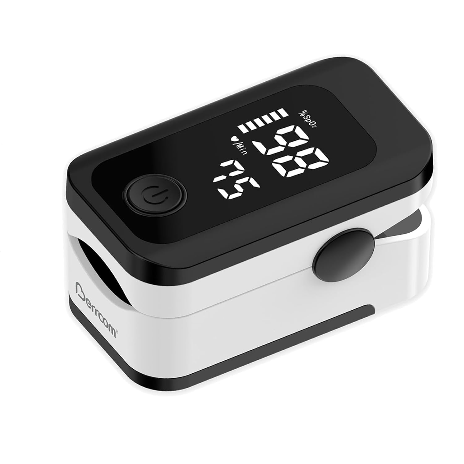 Berrcom Professional Finger Oximeter, Saturometer Oximeter, Accurate Blood Oxygen Saturation Measurement, Heart Rate Monitor, LED Screen Measuring SpO2 and PR, Batteries Included - Image 1