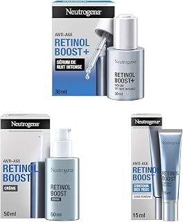 Neutrogena Trio Anti-Âge Retinol Boost - Rituel Complet Visage (Sérum Nuit 30ml + Crème Jour 50ml + Crème Yeux 15ml) - Image 1