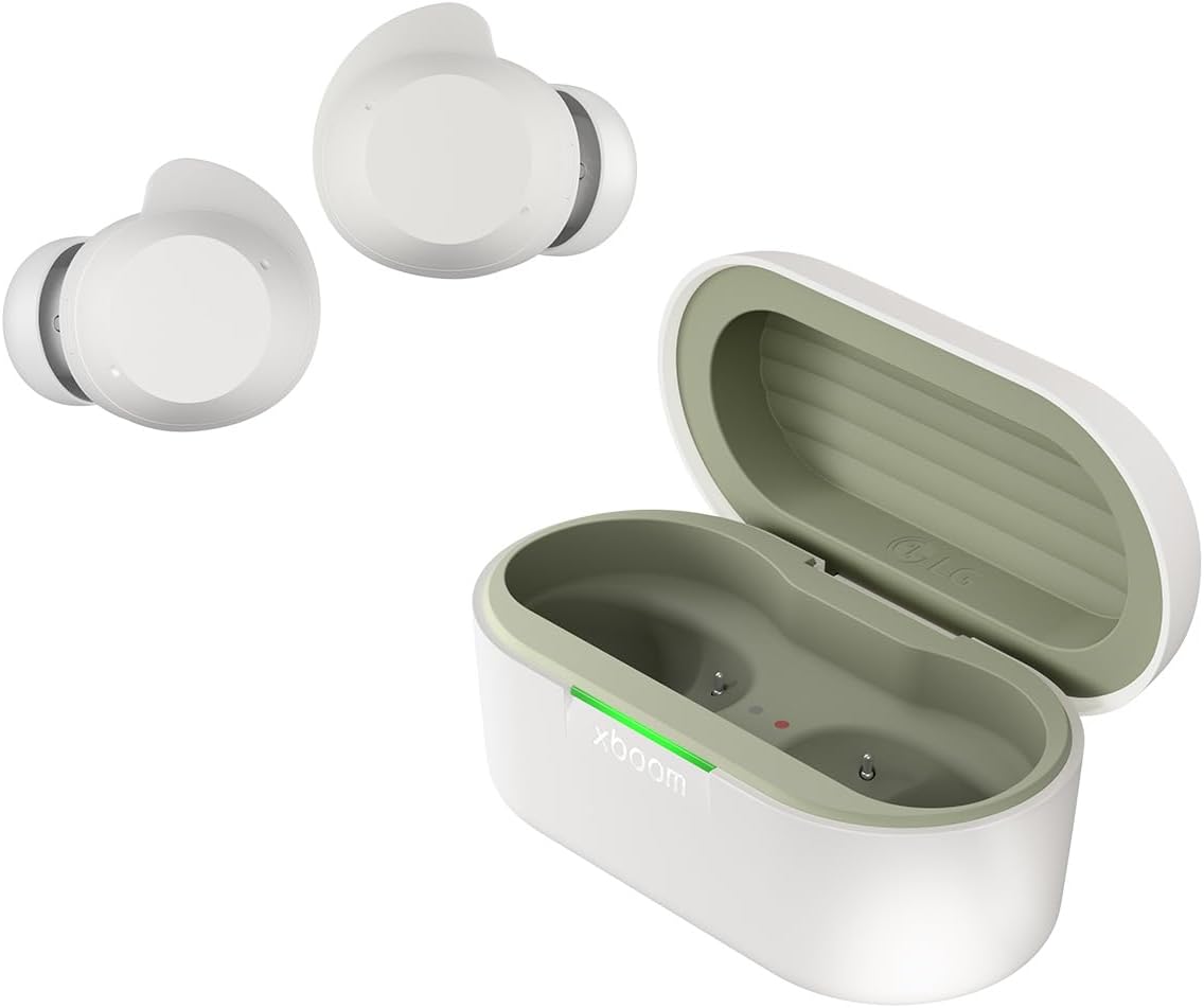 LG, xboom Budslite, Wireless Bluetooth Headphones, Bluetooth Headphones, Noise Reduction, Wireless Headphones, Bluetooth Sports Earphones, In-Ear Earphones, White - Image 1