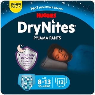 HUGGIES DryNites Couches-culottes absorbantes garçon (30-46 kg) 13 culottes