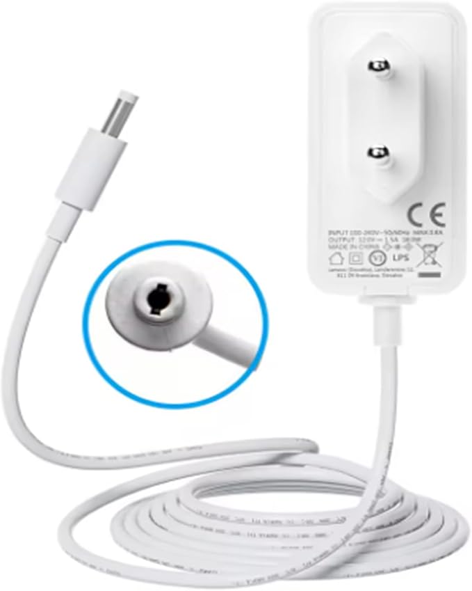 BolAAzuL EU Power Charger Power Cable 12V 1.5A for Lenovo Amazon Echo Dot 3rd Echo Dot 4th Echo Show 5 Echo Dot (3rd/4th Gen) Kids Edition - Image 1