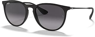 0RB4171 Men's Matte Black Rubber Glasses, Matte Black Rubber Dark Ruthenium/Grey, 54