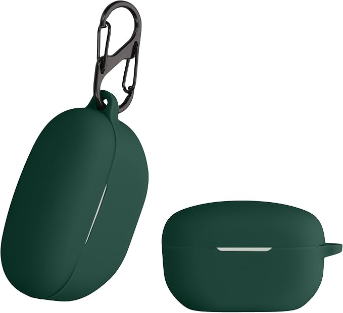 kwmobile Case Compatible with Sony WF-1000XM5 Case Cover - Headphone Protective Silicone Case - Dark Green - Image 1