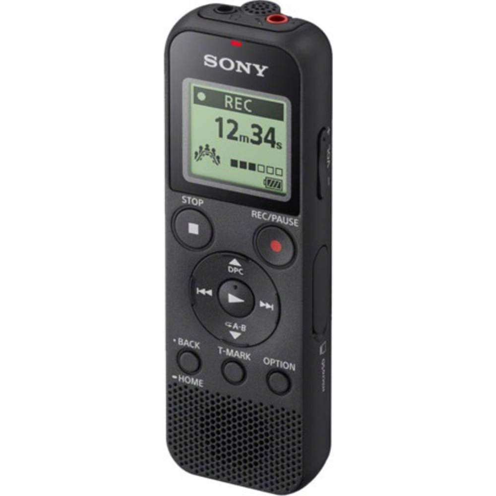 Sony ICD-PX370 4GB Digital Voice Recorder with Micro SD Slot USB Black - Image 1