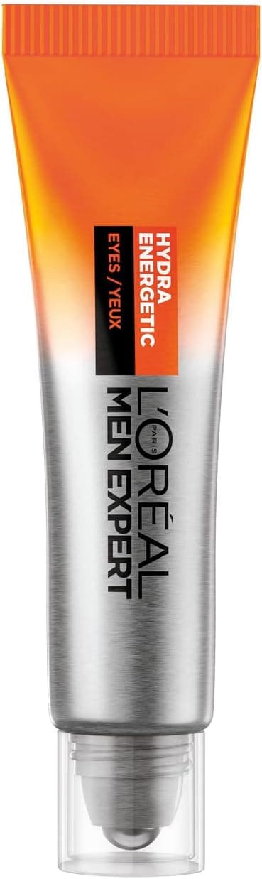 L'Oréal Men Expert - Roll-On Anti-Cernes & Anti-Poches pour Homme - Hydrate & illumine - Concentré en Vitamine C & Caféine - Usage Quotidien - Hydra Energetic - 10 ml