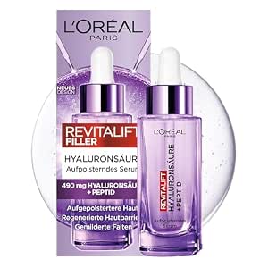 L'Oréal Paris Revitalift Filler Plumping Serum to Reduce Wrinkles, For Youthful and Plumped Skin with 1.5% Hyaluronic Acid, Revitalift Filler Face Serum 1 x 30ml - Image 1