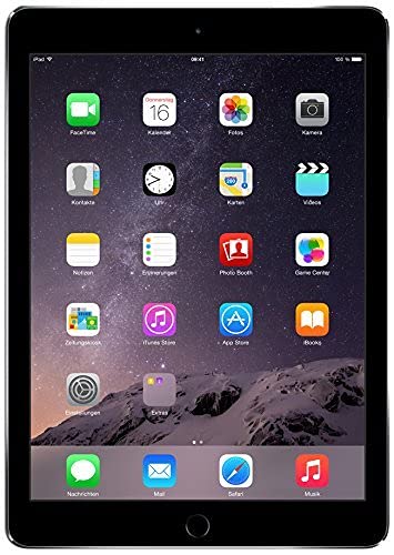 Apple iPad Air 2 24.6 cm (9.7 Inches) Tablet PC (Arm, 3.5 GHz, 2 GB RAM, Mac OS, Touch Screen) 16 GB, WiFi / EU Version Grey (Refurbished) - Image 1