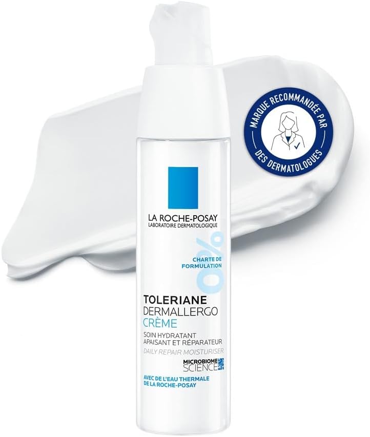La Roche-Posay - Toleriane Dermallergo - Crème Hydratante Visage - Apaise et Renforce la Barrière des Peaux Sensibles Allergiques - Neurosensine, Sphingobioma, Eau Thermale - Soin Visage Hydratant - Image 1
