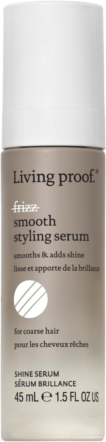Living Proof No Frizz Smooth Styling Serum 45 ml – Silicone Free Anti-Frizz Serum, Thick or Curly Hair, Shine & Smoothing - Image 1