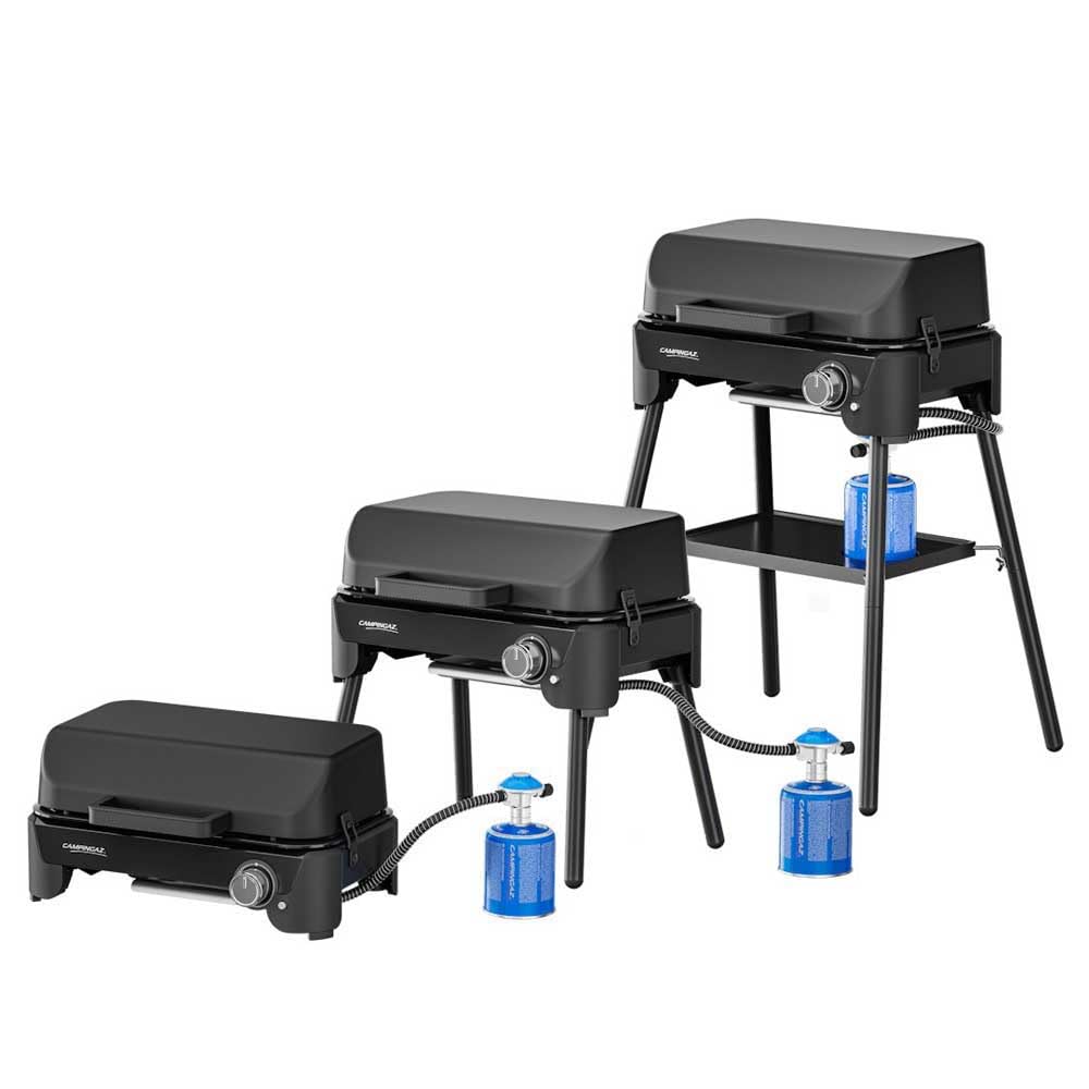 Campingaz Tour & Grill S Gas Barbecue | Can Be Used as Table or Free Standing Barbecue | Portable Barbecue with Lid & Removable Feet | for Camping, Balcony and Patio | 2400 W - Image 1