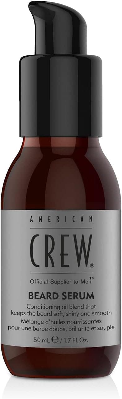 American Crew - Beard Serum - Huile Barbe Nourrissante - Soin Barbe Homme - Formule Légère et Non Grasse - Soin du Visage - Huile pour Barbe Souple et Soyeuse - 50ml