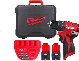 M12BLDDRC-202C Kit de perceuse-visseuse compacte sans balais 12 V 2 piles 2,0 Ah - Image 1
