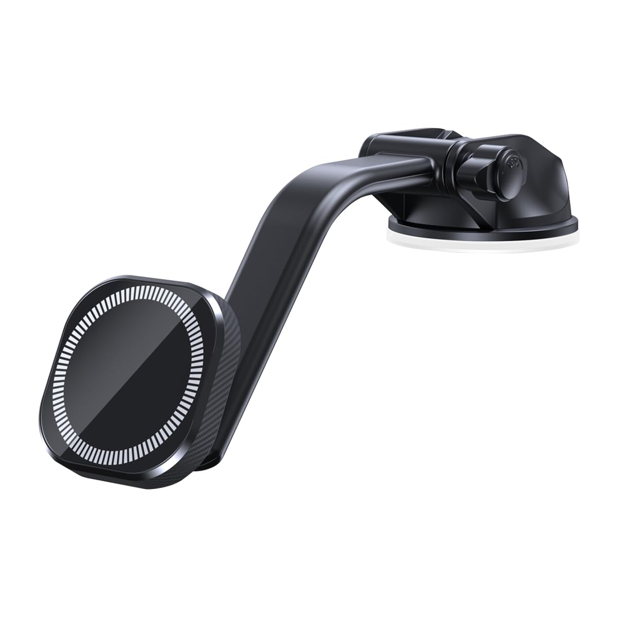 Magnetic Car Phone Holder, Magnetic Car Phone Holder, Mobile Phone Holder Dashboard, 360° Rotation Magnetic Car Phone Holder (Curved Arm Model) - Image 1